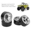 4PCS 1.9in RC Rims, Universal Fit Wheel Rim Set, Strong Support 8 Spokes Beadlock Wheels for Axial SCX10 SCX10 II SCX10 III, Zinc Alloy and Steel Construction with Enhanced Stabili (Silver) view 3