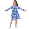 Aflyko Skater Dress Poodle Ballet Dancer Cute Cute Girl Casual Wear Relaxed Fit Holiday Costume Festive Lovely Birthday Present, 9-10Y Multicoloured view 2