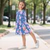 Aflyko Skater Dress Poodle Ballet Dancer Cute Cute Girl Casual Wear Relaxed Fit Holiday Costume Festive Lovely Birthday Present, 9-10Y Multicoloured view 3