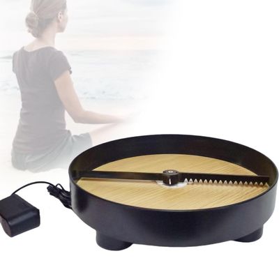UILMLIO Meditation Sand Table, Automatic Zen Garden, Automatic Sand Table, Electric Desktop Zen Garden, Sands Tray Therapy, Minimalist Plate, 3 Turns/min, for Adults and Children (Black) (Black)