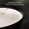 UILMLIO Meditation Sand Table, Automatic Zen Garden, Automatic Sand Table, Electric Desktop Zen Garden, Sands Tray Therapy, Minimalist Plate, 3 Turns/min, for Adults and Children (Black) (Black) view 2