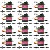 12PCS MG90S 9G Micro Servo Motor Metal Gear Kit, Mini Servos for RC Robot Car Boat Helicopter Airplane Plane, Arduino Project Servo Motors for Control view 1