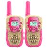 LOUKIENE Walkie Talkies for Kids 22 Channels 2 Way Radio Toy, Toys for 3-12 Year Old Boys Girls, with Backlit LCD Flashlight, 3 Kilometer Range for Outside, Camping, Hiking (1 Pair, Yellow Pink) view 1