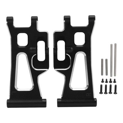 1 Pair RC Rear Lower Suspension Arms, Aluminum Alloy Swing Arm Replacement for MJX 14210 14209 1/14 Remote Control Car, Durable RC Car Suspension Arm with Secure Pins and Screws, S (Black)