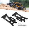 1 Pair RC Rear Lower Suspension Arms, Aluminum Alloy Swing Arm Replacement for MJX 14210 14209 1/14 Remote Control Car, Durable RC Car Suspension Arm with Secure Pins and Screws, S (Black) view 2