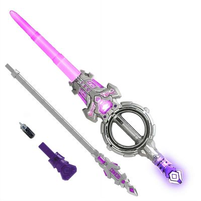 Fire Spin Sword Double-Edged Lightsaber with Retractable Blades, 7-Color LED, Sound Effects & 360 Rotation, USB-C Rechargeable Toy for Role Play and Collection