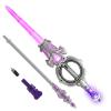 Fire Spin Sword Double-Edged Lightsaber with Retractable Blades, 7-Color LED, Sound Effects & 360 Rotation, USB-C Rechargeable Toy for Role Play and Collection view 1