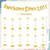 15th Birthday Decorations Girls Boys - 7 Pcs Gold Glitter Awesome Since 2011 Garland Banner Circle Dot Twinkle Star Hanging Streamer for 15 Year Old Party Decor view 2