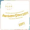 15th Birthday Decorations Girls Boys - 7 Pcs Gold Glitter Awesome Since 2011 Garland Banner Circle Dot Twinkle Star Hanging Streamer for 15 Year Old Party Decor view 3