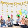 15th Birthday Decorations Girls Boys - 7 Pcs Gold Glitter Awesome Since 2011 Garland Banner Circle Dot Twinkle Star Hanging Streamer for 15 Year Old Party Decor view 4