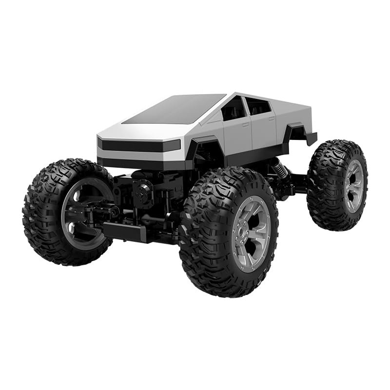 Aobole All-Terrain Remote Control Truck, 2.4GHz 4WD Off-Road Car with Large Tires, Dual Speeds & Bright Headlights, Gift for Boys and Girls Ages 8+