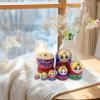 Otbushit 7Pcs/Set Russian Nesting Dolls, Wooden Matryoshka Doll Set with Girls Printing Effortless Disassembly & Assembly Nesting Dolls for Collection Decoration view 3