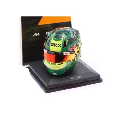 HTLNUZD 2025 1/5 Mini Helmet Model MCL39#81 Oscar Australia GP Champion Team Racing Helmet Ornament Gift for Fans