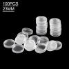 100 Pcs 23mm Clear Round Plastic Coin Holder Capsules Storage Case Box for Collectible Coin Safe Easy Open Lock Design with High Transparency Double Shell view 4