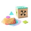 Bemonew Baby Tissue Box Toy, Educational Sensory Toys for Babies with Silk Scarf & Blocks, Wooden Tissue Box with Mirror for Infant Toddlers Boy Girl view 1