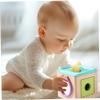 Bemonew Baby Tissue Box Toy, Educational Sensory Toys for Babies with Silk Scarf & Blocks, Wooden Tissue Box with Mirror for Infant Toddlers Boy Girl view 3