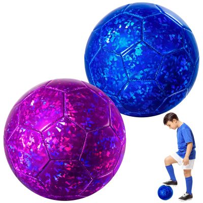 Paokoo Toddler Soccer Ball Size 3 - Glitter Heart & Cracked Glass Design - Sport Toy Ball for Babies, Toddlers, Kids Ages 1-3 3-8 Indoor Outdoor Play - Great Gift for Boys Girls