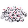 50Pcs Dice Set, Acrylic 6 Sided Dice, 8mm Mini with Black & Red Dots for Table Board Games, Teaching Math, Activity, Casino Theme, Party Favors view 1