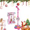 Kids Microphone with Stand, Kids Karaoke Machine, Built-in Music, Colorful Lights, Echo Effects, Unleash Children's Potential Cultivate Their Self-Confidence (Pink) view 1