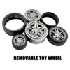 12PCS Toy Wheel RC Car Rubber Tire Wheel with Round Rod Shaft Axles for RC Car Truck Robot Boat Helicopter DIY Model Toy Building Project (2.5x32mm) view 3
