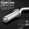 47" EZ Curl Barbell Bar, Silver 2-Inch Curl Bar for Weight Lifting, Hip Thrusts, Squats, Biceps & Triceps, Home Gym Strength Training Bar with 2 Spring Collars (500Lb Capacity) view 4