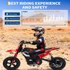 24V Kids Electric Dirt Bike, 350w Motorcycle with 10 MPH Max Speed & 12-Mile Range,Rear Wheel Suspension, Twist Grip Throttle, Rubber Tires view 3