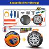 Race Car Track Set for Kids Ages 3-8Transformable Tire Storage & Portable Handle into Race Course, Racing Toy Playset Birthday Gift for Kids Boys Girls view 4