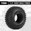 INJORA S4 1.3" 68 * 24mm Tires and Silicone Rubber Inserts for 1/18 1/24 RC Crawlers Upgrade view 2