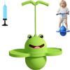 Pogo Jumper Ball for Kids & Adults, Balance Jumping Ball with Handle and Pump, Pogo Trick Balls, Outdoor Exercise Bounce Jump Trick Board, Anti-Slip Low Noise High Jump Toy Boys and Girls(Frog) view 1