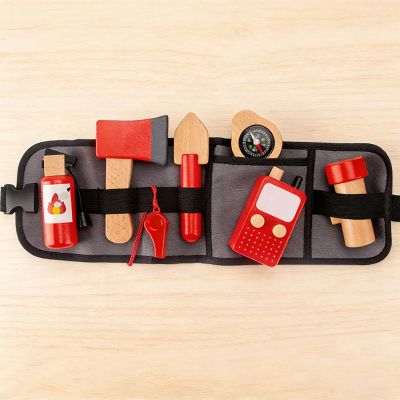 Jessruly Firefighter Play Belt Set Premium Rescue Pretend Play Kit with Adjustable Belt, Realistic Tools for Imaginative Role-Play & Skill Development (Firefighter)