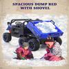24V Ride on Dump Truck for Kids, XL 2 Seater Ride on Cars with Electric Dump Bed, Shovel, 4x100W Powerful Motors, Music, Bluetooth, LED Light, Perfect Ride on Truck Gift for Toddler Boys Girls (Blue) view 4