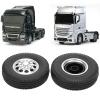 2Pcs Aluminium Alloy10 Holes Hub with Tyre Skin Front Tire for Tamiya Truck 1/14 RC Part view 2