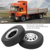 2Pcs Aluminium Alloy10 Holes Hub with Tyre Skin Front Tire for Tamiya Truck 1/14 RC Part view 3