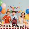 13 Pcs Stranger TV Cake Decorations with 12pcs Cupcake Toppers, 1pcs Happy Birthday Cake Topper, Perfect for Theme Party and Birthday Celebrations view 3
