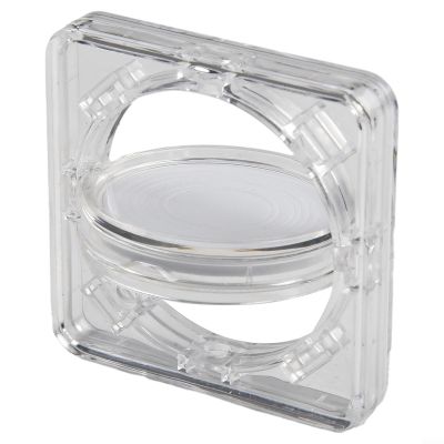 Acrylic Coin Display Case for Collectible and Medals - Transparent Storage Box with Inner Holder, Secure Protection, Clear 4cm Case for 17-38mm Diameter(Rotating box)