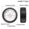 "4Pcs 1/8 4WD Buggy Tires & 17mm Hex Rims for HSP for Traxxas RC Car confident(Green) view 2