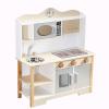 Gecheer Realistic Wooden Play Kitchen Set for Toddlers - Pretend Cooktop, Sink, and Dishwasher Fun view 4