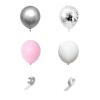 115pcs/set Pink White Silver Balloon Garland Arch Kit for Wedding, Anniversary, Baby Shower, Birthday Party Decorations view 1