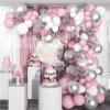 115pcs/set Pink White Silver Balloon Garland Arch Kit for Wedding, Anniversary, Baby Shower, Birthday Party Decorations view 3