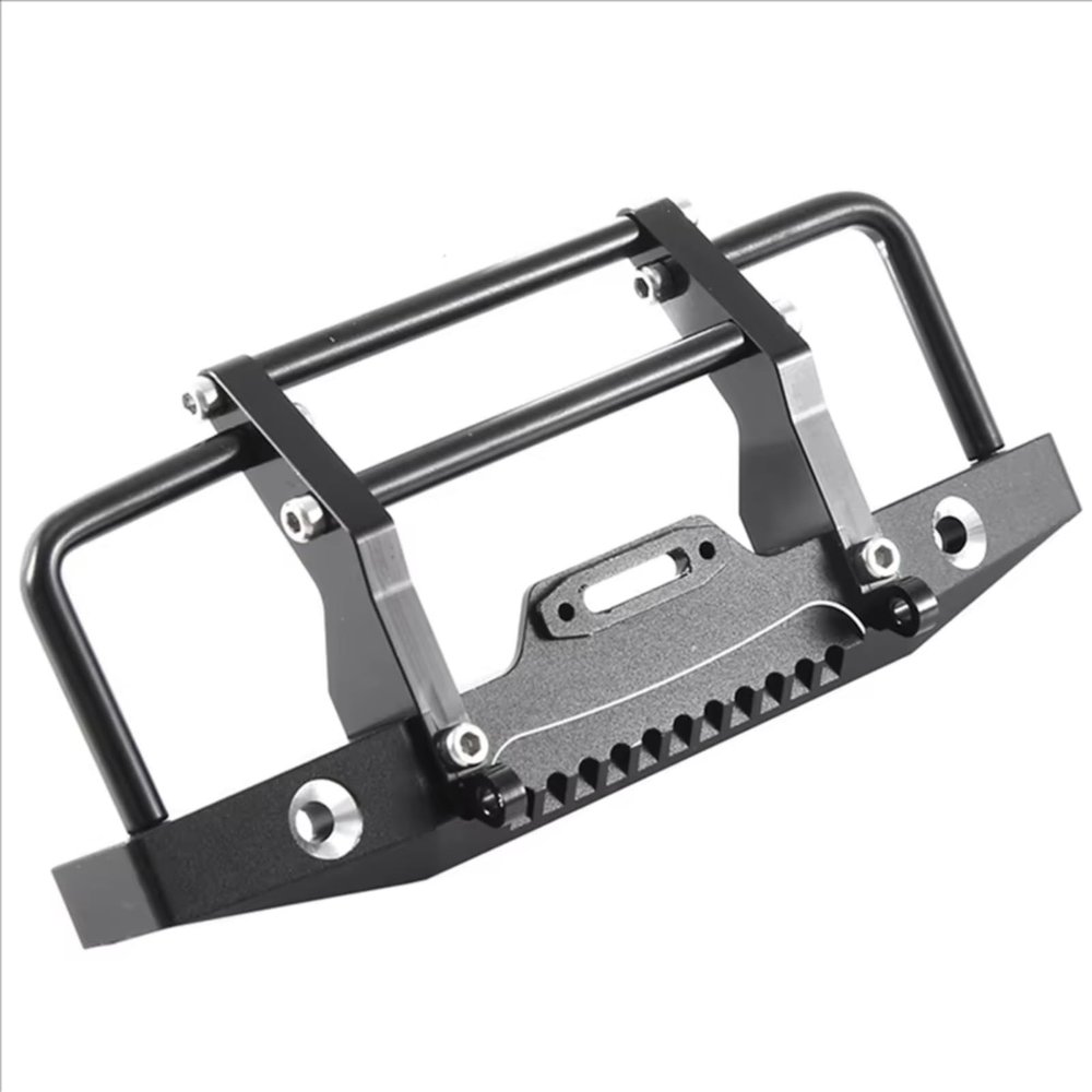 RC Car Accessories Compatible with Traxxas for TRX-4M 1/18 Remote Control Crawler Car Upgrade Parts Accessories Metal Front Bumper with Tow Hook