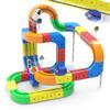 3D Anti-Gravity Electric Train Set for Kids Ages 3-8 - 92 PCS Flexible DIY Race Track Building Toy (60 Track Blocks, 2 Motorized Trains), STEM Educational Birthday Gift for Boys Girls view 1
