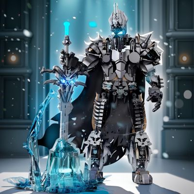 1268 Grain Wizard King Creative Building Blocks Set ABS Plastic Construction Kit DIY Model Toys Building Blocks Creative Home Decor Perfect for Christmas/Halloween/Thanksgiving Gift