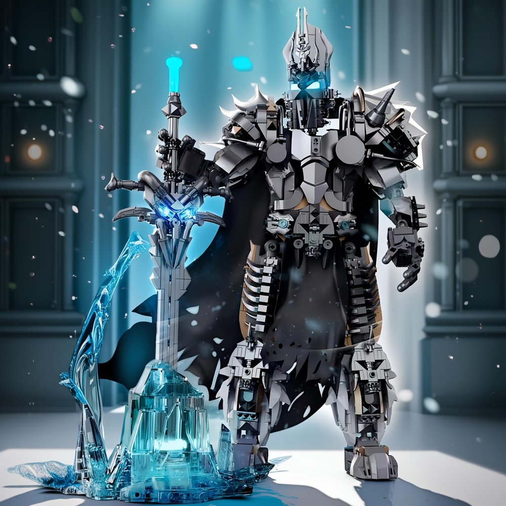 1268 Grain Wizard King Creative Building Blocks Set ABS Plastic Construction Kit DIY Model Toys Building Blocks Creative Home Decor Perfect for Christmas/Halloween/Thanksgiving Gift