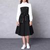 100 Day of School Costume for Girls Teen Dresses Lapel Collar Button Down Dresses for Girls with Belt Long Sleeve A Line Dress School Uniform Outfits view 4