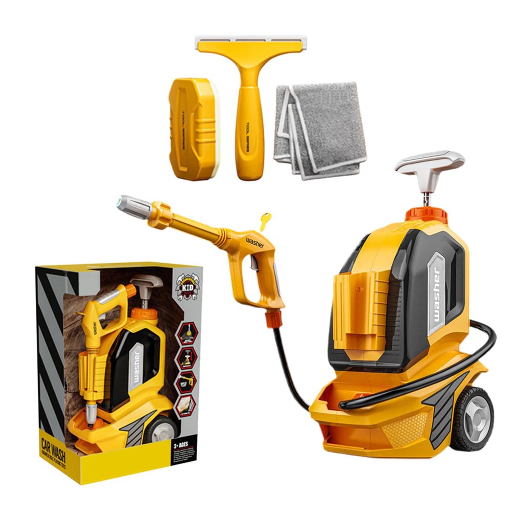 Pressure Washer for Kids - Pretend Play Car Clean Water Pressure Washer Toy, Children Car Washerr Boys Girls Role-Play Cleaning Toys for School