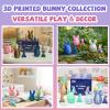 3D Printed Easter Eggs with Bunny Inside,Easter Surprise Rabbit Eggs,3D Printed Animals, Easter Basket Stuffers,Fidget Toys Gifts (4PCS) view 3