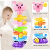 Ball Tower Toy 6 Tier Track Ball Drop Tower with 5 Sound Balls Educational Rainbow Stack Balls Track for Home Preschool Indoor view 2