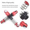 2pcs Shock Absorbers Damper Aluminum Alloy Spare Accessories Balanced Driving Vibration Reduction RC Car Suit for Axial SCX24 90081 1/24 RC Shock Absorbers Red view 3
