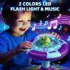 Dinosaur Sit and Spin Toys for Toddlers Boys 1 2 3 Years Old, Birthday Gift for Boys Age 2-4 with LED Lights and Music, 360 Spin view 3