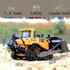 Ailejia Remote Control Bulldozer Toy 1/16 RC Construction Vehicle RC 9 CH 2.4GHz Dozer Front Loader Toy with Light and Metal Shovel for Kids view 2